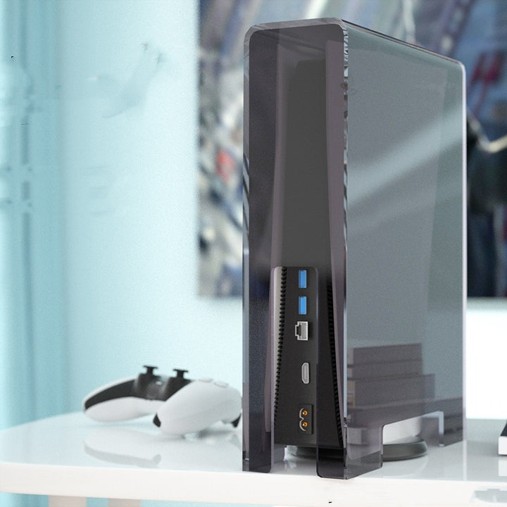 caixa de armazenamento acrílico ps4 slim host refrigeração jogo console proteção