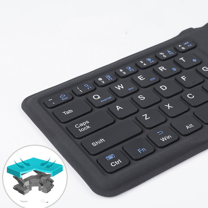 Compatível com Apple, teclado Bluetooth dobrável aeroespacial, telefone tablet