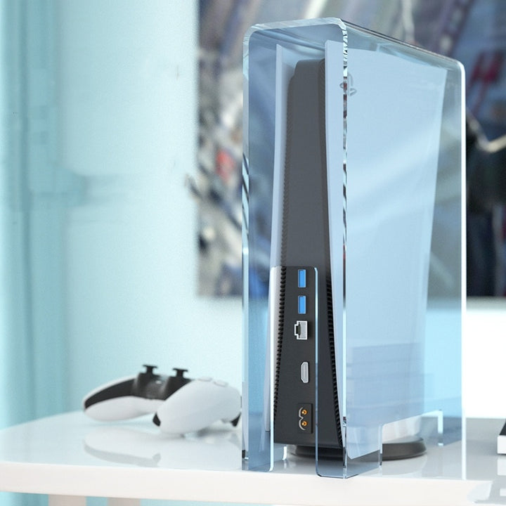 caixa de armazenamento acrílico ps4 slim host refrigeração jogo console proteção