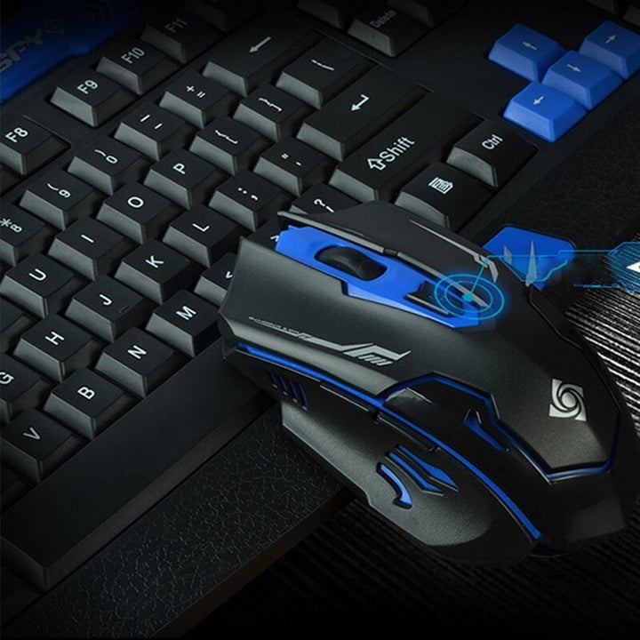 Teclado para jogos sem fio Mouse Combo Ergonomia Óptico à prova d'água para PC