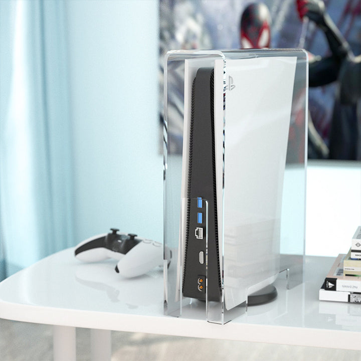 caixa de armazenamento acrílico ps4 slim host refrigeração jogo console proteção