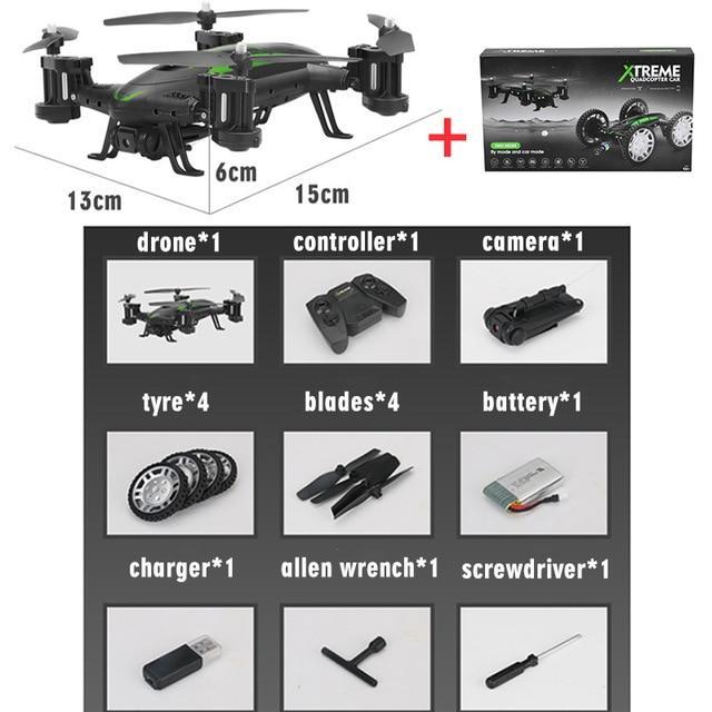 2.4G RC Quadcopter Drone Helicóptero de 6 eixos 4CH com câmera HD de alta velocidade 4WD