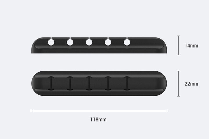 Enrolador de cabo usb de silicone, organizador de cabos de mesa