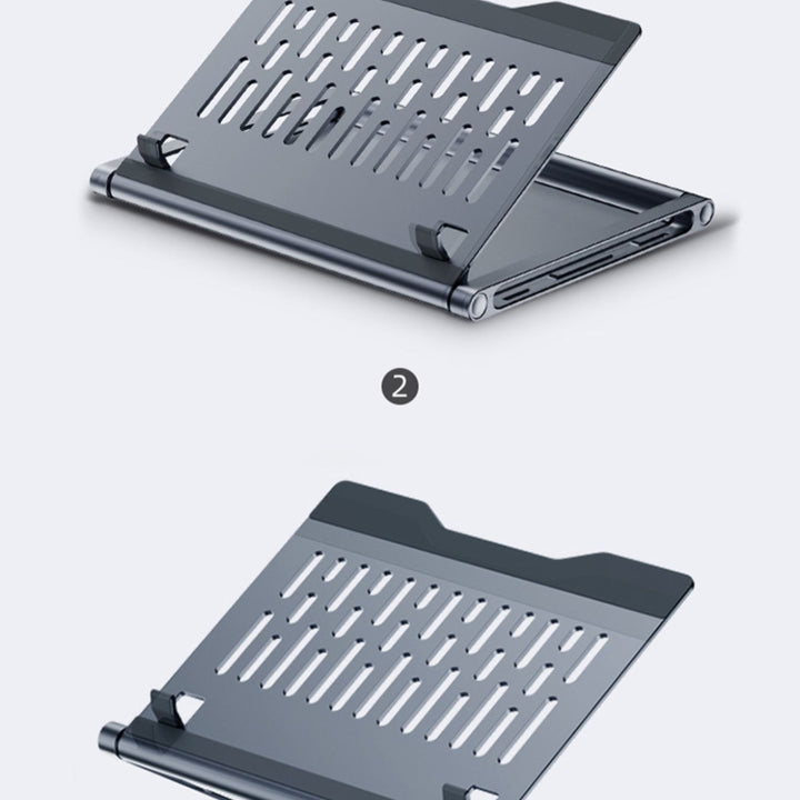 Suporte para laptop com estação de acoplamento 8 em 1