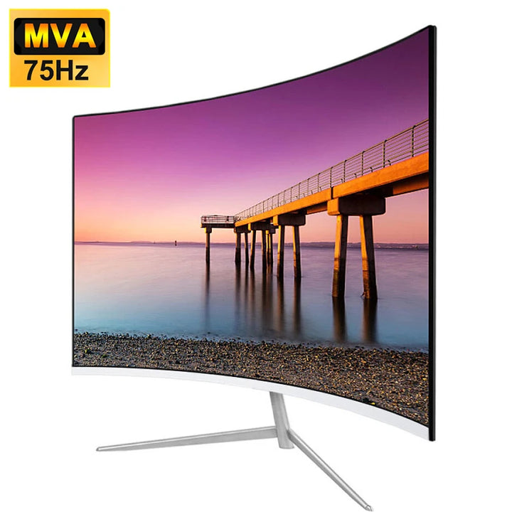 24/27 Inch Curved 75Hz Gaming Monitor MVA FHD 1080P Computer Display 2800R HDMI/VGA DCR Eye Protect VESA 100*100 2ms Response