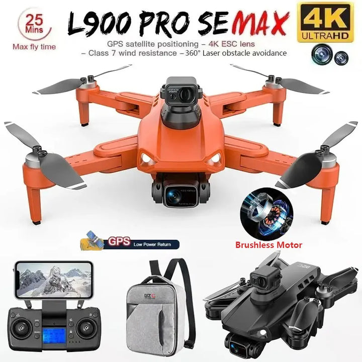 L900 Pro SE MAX GPS Drone 4K Câmera Dual HD Profissional 5G WIFI 360°