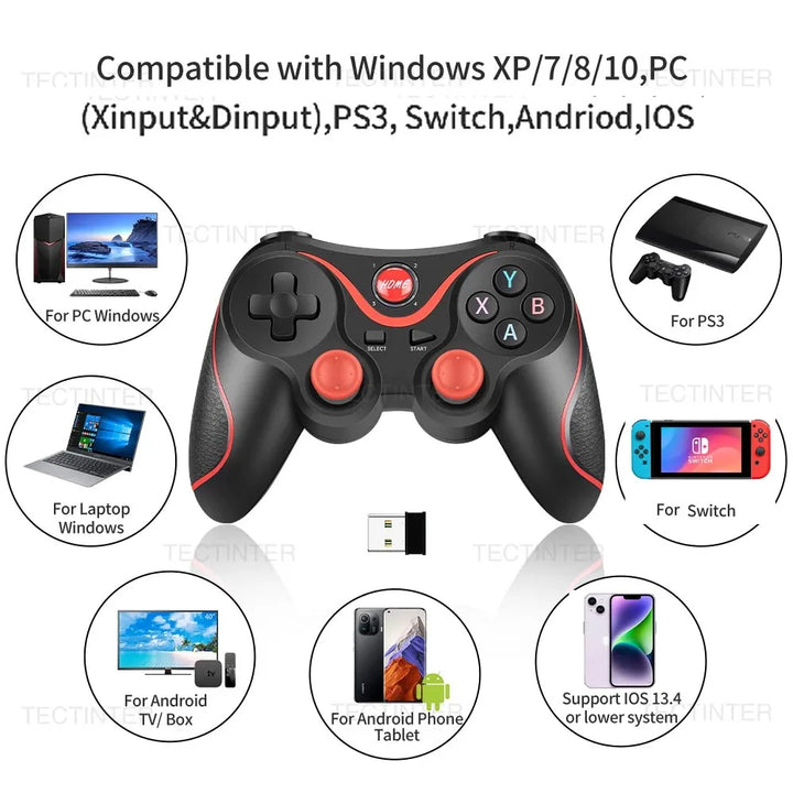 Joystick sem fio Gamepad Controlador de jogo para PC para PS3/IOS Phone/TV Box para Nintendo Switch