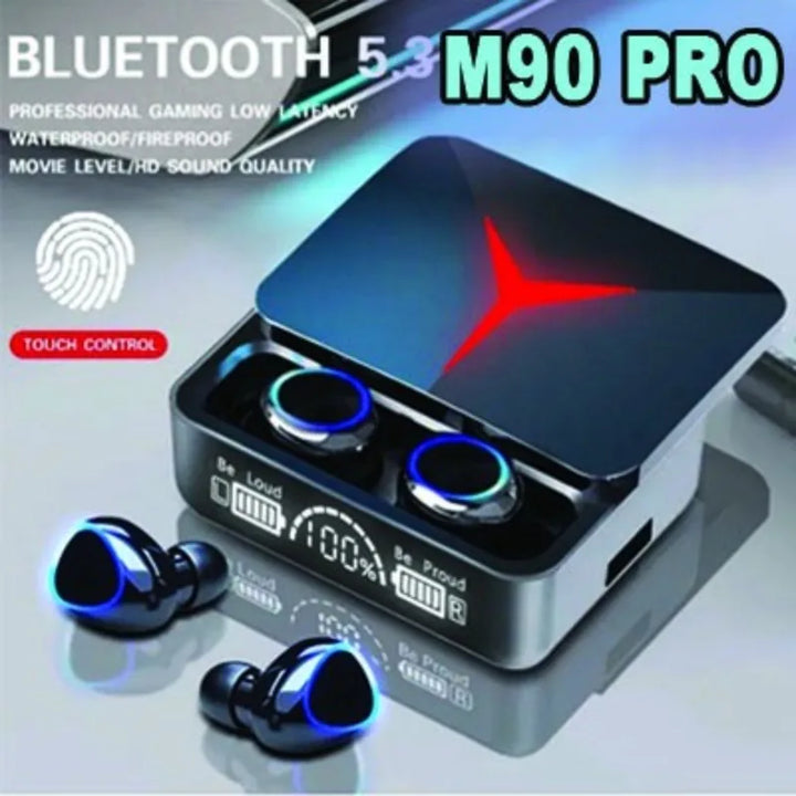 M90 fones de ouvido sem fio tws bluetooth controle toque fones esporte alta fidelidade estéreo jogos