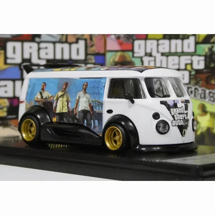 MINIBOX 1/64 Scale GTA T1 RWB Van Speed ​​Alloy Van Car Model Classic Adult Souvenir Gift Static Display Boy Toy Hobby Collection