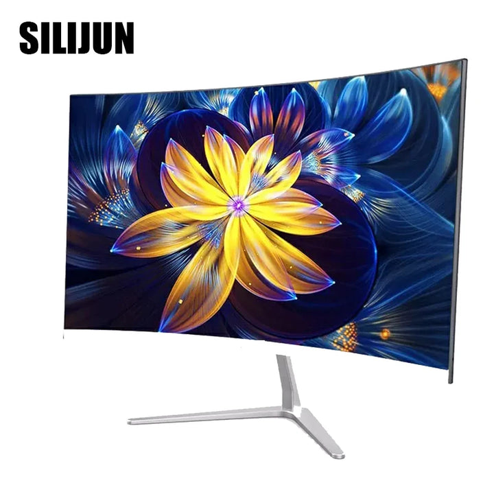 Monitor curvado de 24/27 polegadas, 75hz, competição de jogos, 23.8 "mva, tela de exibição de computador, entrada hdd completa