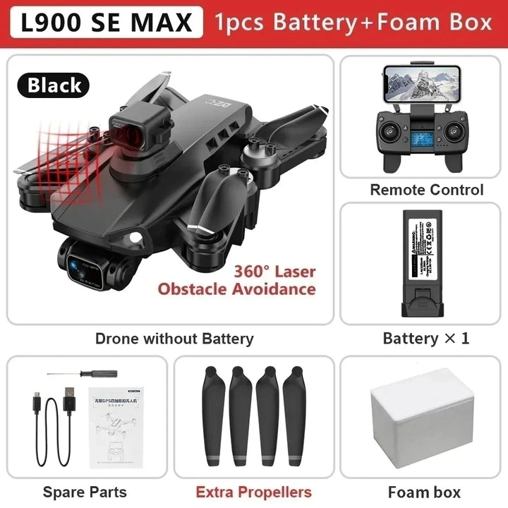 L900 Pro SE MAX GPS Drone 4K Câmera Dual HD Profissional 5G WIFI 360°