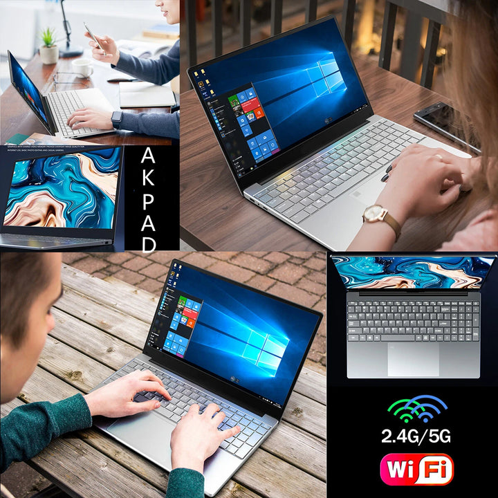 Notebook 15.6 polegadas laptop windows 11 10 pro 1920*1080 portátil barato intel laptop d4 16g ram 128gb/256gb/512gb/1tb ssd porta hdmi