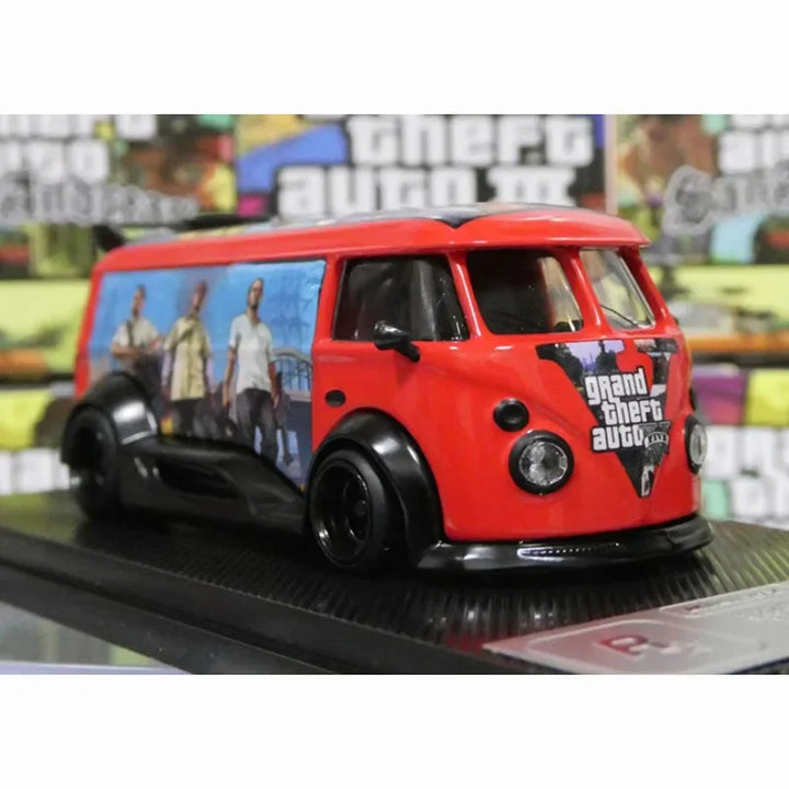 MINIBOX 1/64 Scale GTA T1 RWB Van Speed ​​Alloy Van Car Model Classic Adult Souvenir Gift Static Display Boy Toy Hobby Collection