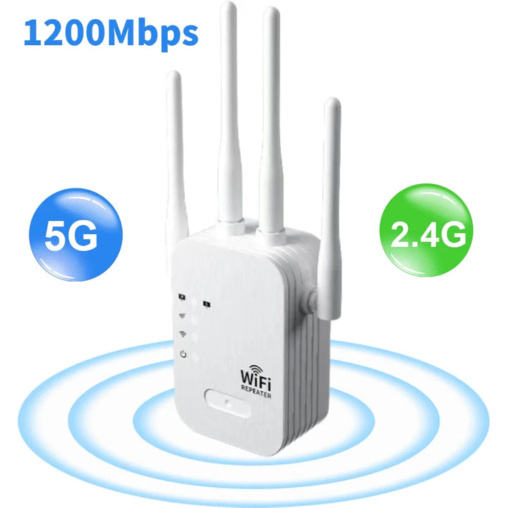 wifi repetidor extensor sem fio wifi impulsionador 5g 2.4g amplificador de rede de banda dupla sinal de longo alcance roteador wi-fi casa