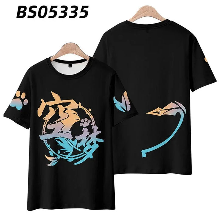 Honkai Impact 3 Style 3D Printing T-Shirt Summer Fashion