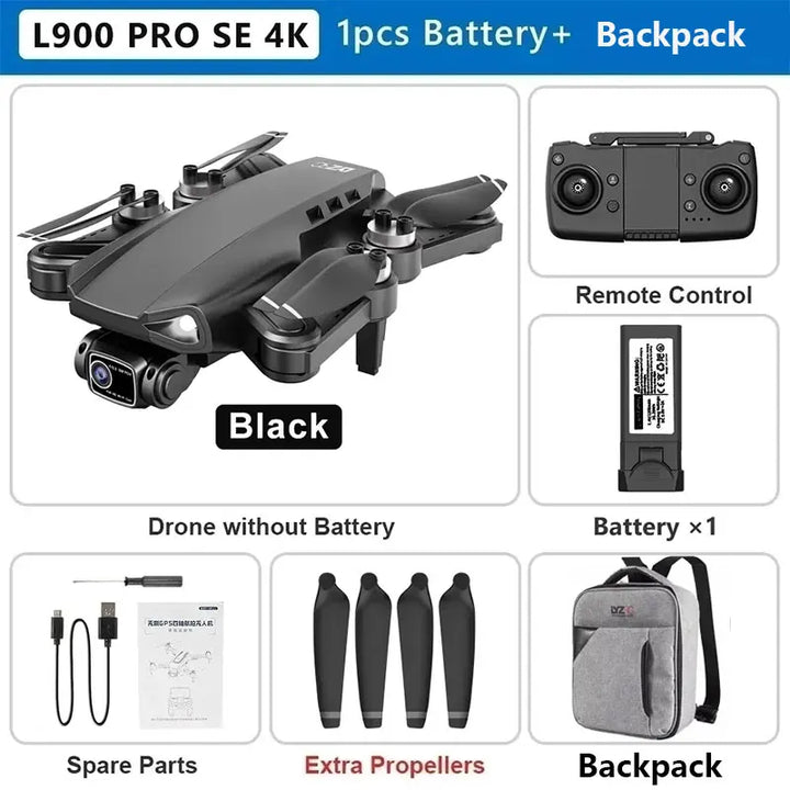 L900 Pro SE MAX GPS Drone 4K Câmera Dual HD Profissional 5G WIFI 360°