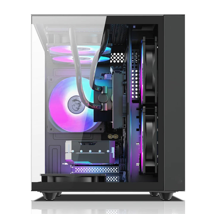 Manufacturer Custom for M-Atx Cases &amp; Towers With Tempered Glass Cabinet for RGB Cooling for Fan PC Computer Case