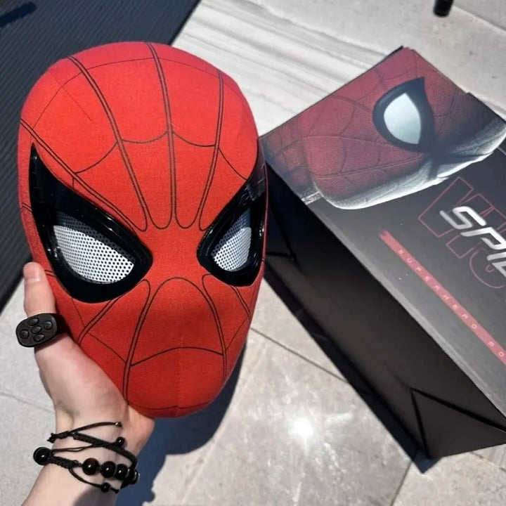 Máscara do Homem-Aranha Olhos Controle Remoto Móvel Máscara do Homem-Aranha Peter Parker