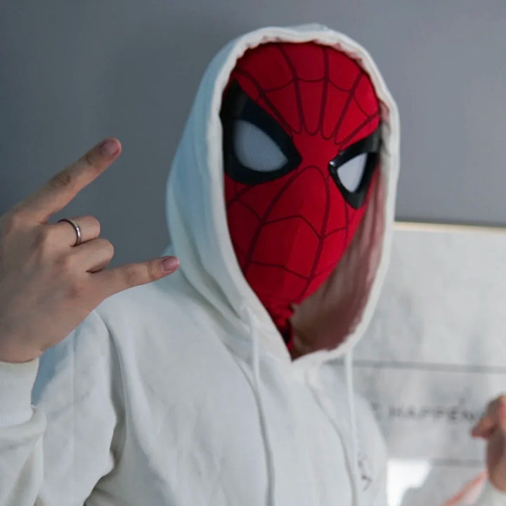 Máscara do Homem-Aranha Olhos Controle Remoto Móvel Máscara do Homem-Aranha Peter Parker