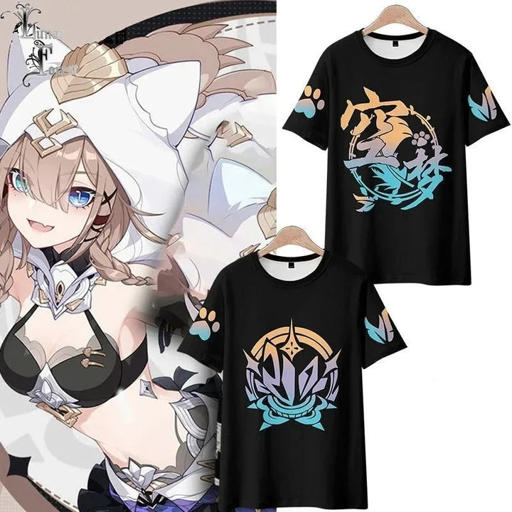 Honkai Impact 3 Style 3D Printing T-Shirt Summer Fashion