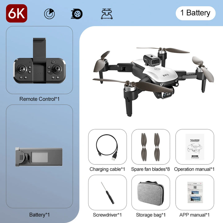 Novo drone s2s 8k profissional hd câmera dupla sem escova para evitar obstáculos fotografia aérea