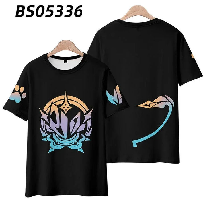 Honkai Impact 3 Style 3D Printing T-Shirt Summer Fashion