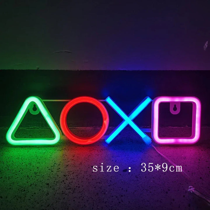 Game Icon Shape Neon Light LED Neon Lamp USB Powered Neon Sign for Bedroom Children Bar KTV Gaming Zone Party Wall Holiday Decor