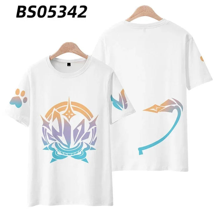 Honkai Impact 3 Style 3D Printing T-Shirt Summer Fashion