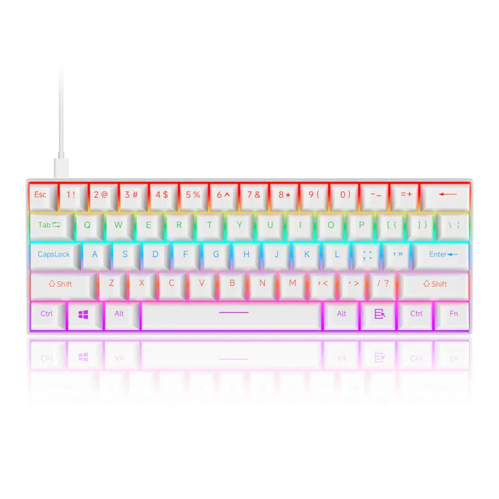 CASEPOKE Mechanical Keyboard 61 Keys Blue Switch Red Switch Brown Switch Hot Swap Keyboard Office Accessories Gaming Keyboard